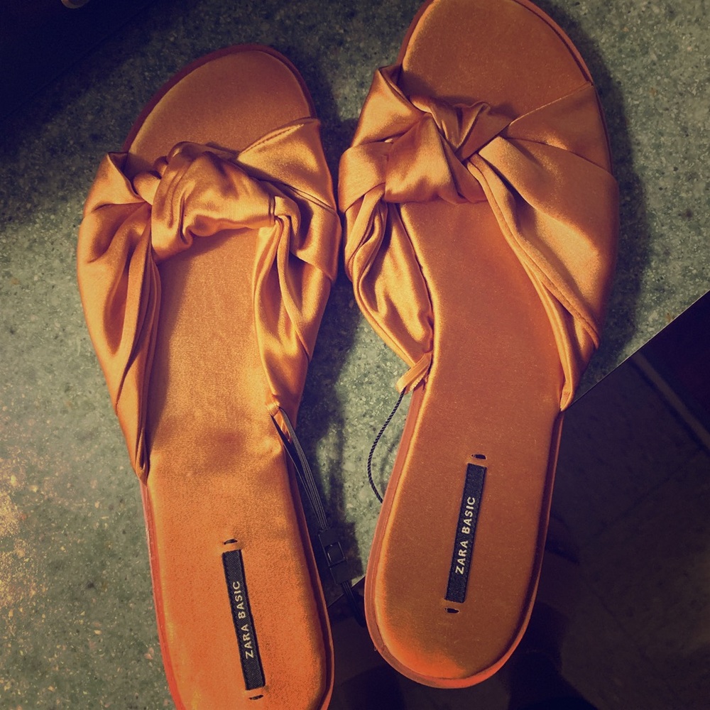 Zara satin slides